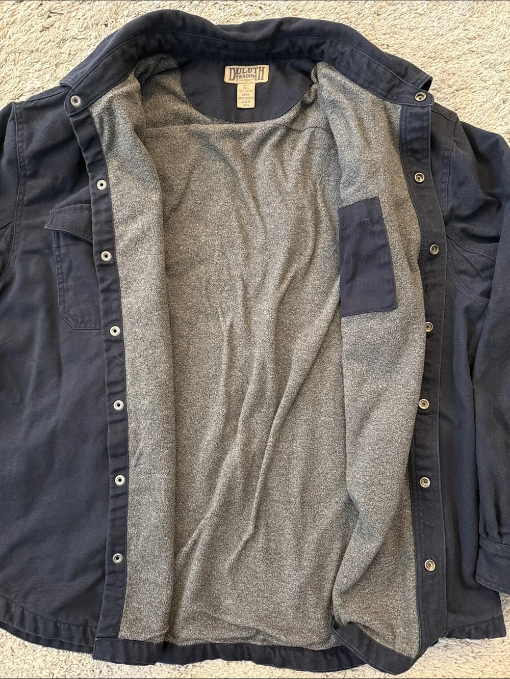 Duluth Trading Co barn jacket fleece lined Cotton Jacket snap button PLUS 3XL
